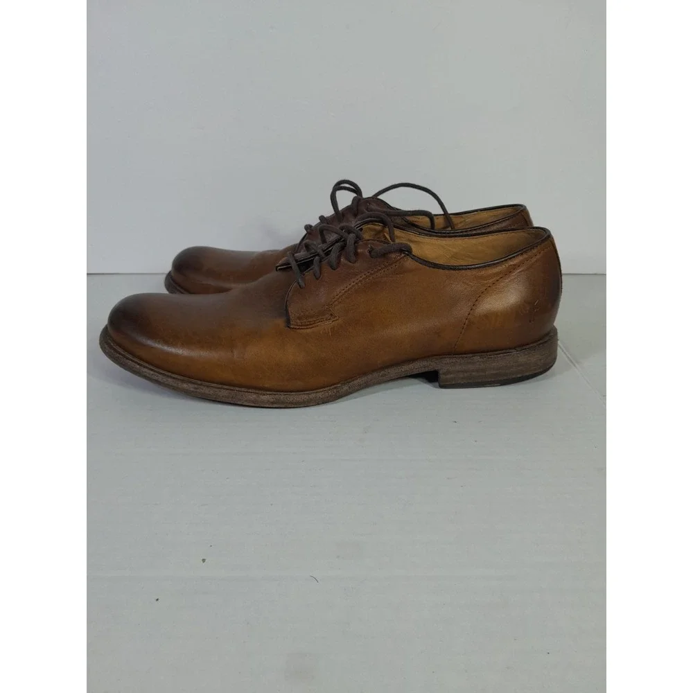 Frye Brown Leather Oxford Lace Up Men Derby Shoes Size 10 D